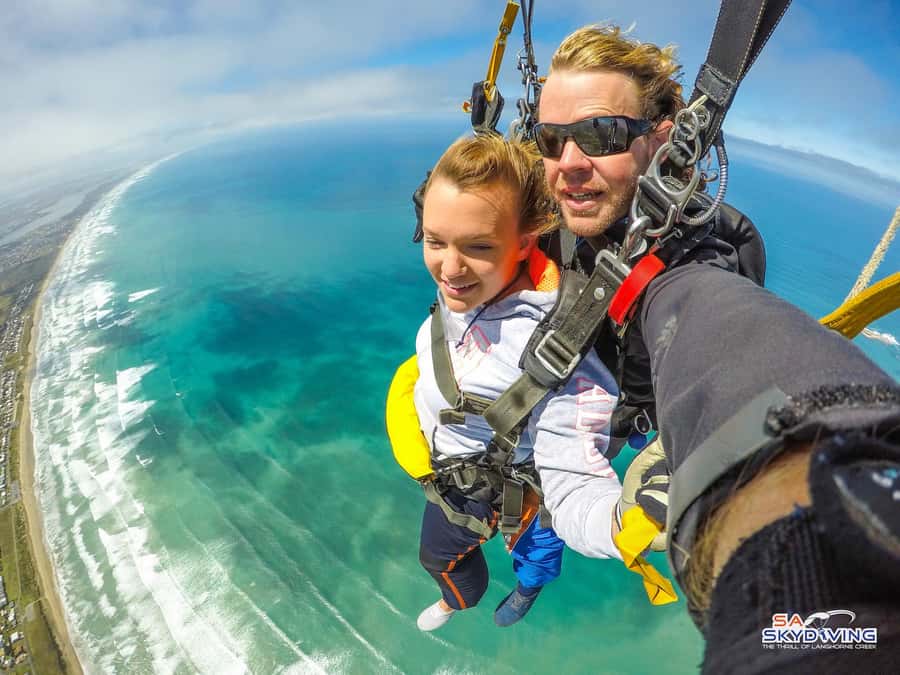 Adelaide: Tandem Skydiving Adventure over Goolwa - Landing on grass near the hanger: the ending feels local