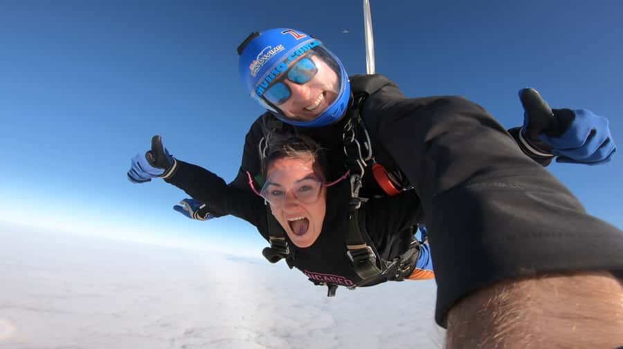 Adelaide: Tandem Skydiving over Lake Alexandrina - Freefall over Lake Alexandrina: where the view grabs you