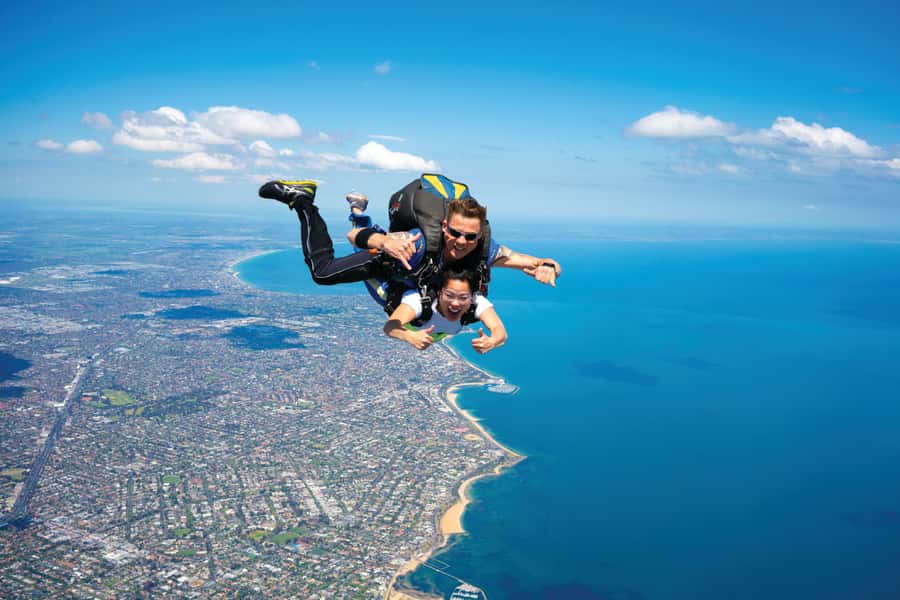 Melbourne: Tandem Skydive Experience over St. Kilda Beach - The jump moment: tandem control and up-close nerves