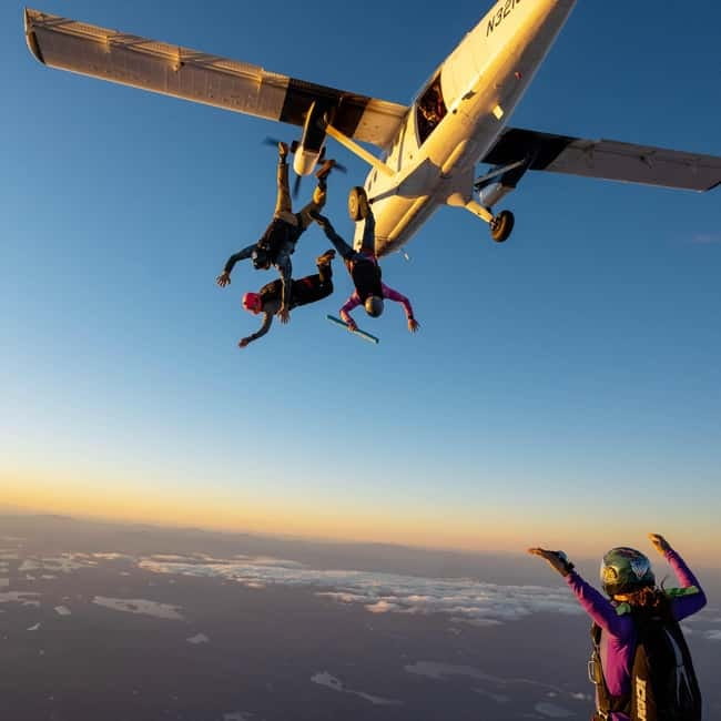 Skydive Over Barcelona – 13,000ft Tandem Jump + Transport - Freefall at Up to 200 km/h: The Minute You’ll Remember Forever