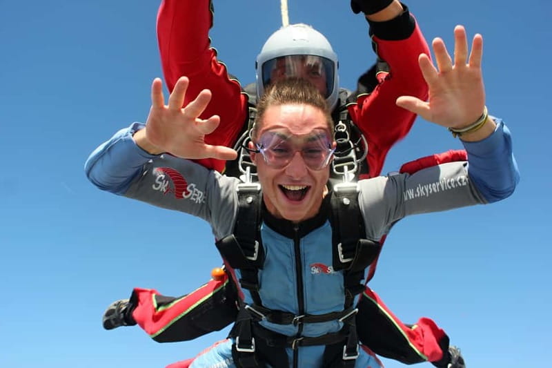 Tandem Skydiving Adventure in Prague - Parachute time: drifting with birds over Prague